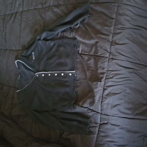 Lands' End Black Cardigan Sweater